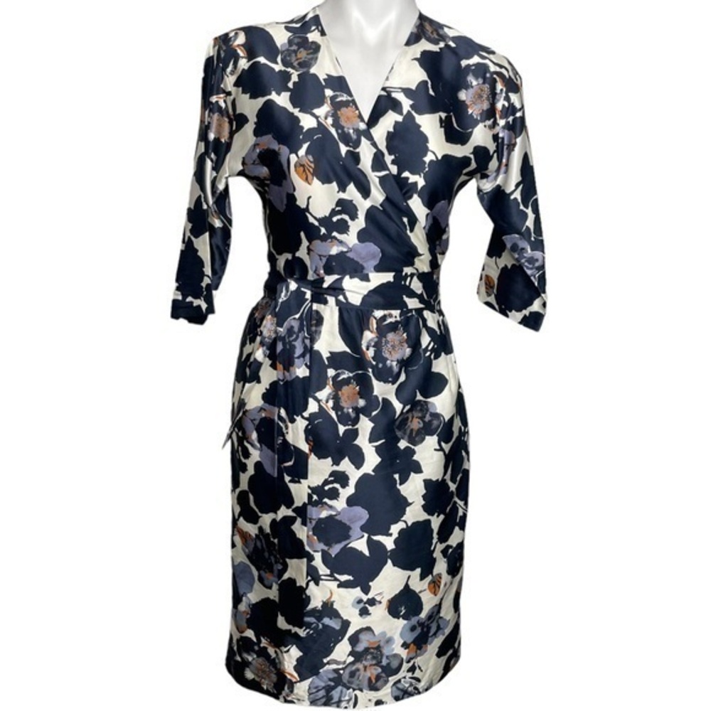 Boss Dayena Women Dress Sz. 4 | Silk Blue Floral